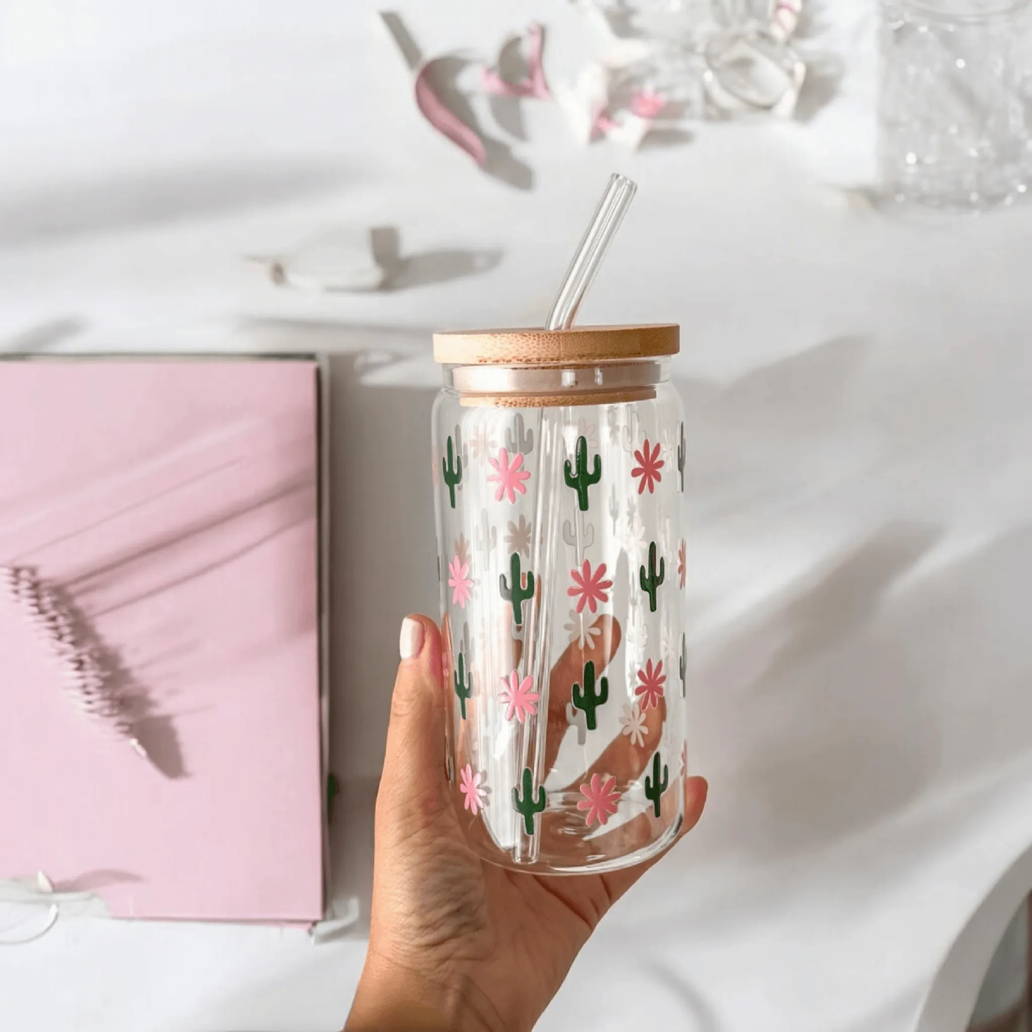 Vaso flores y cactus 🌵 🌸