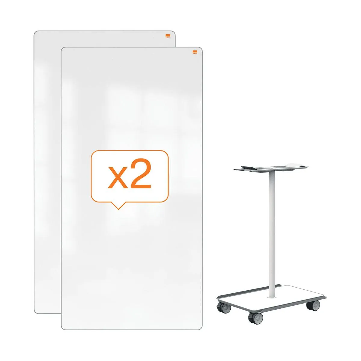 Pizarra móvil semicompleta, sistema «Move & Meet», de 4 caras 180×90 - Imagen 2