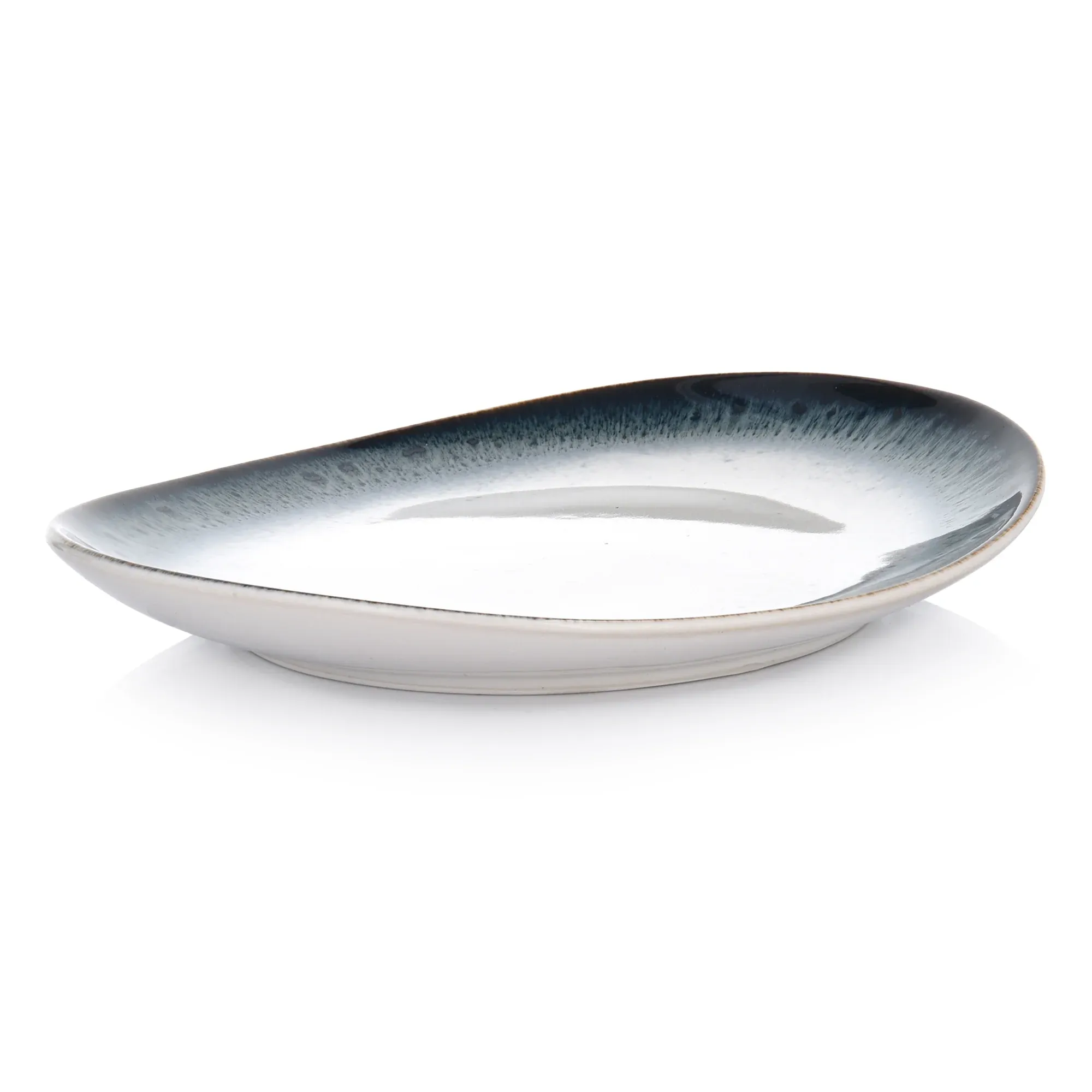 Plato llano óvalo 22 cm., gris.