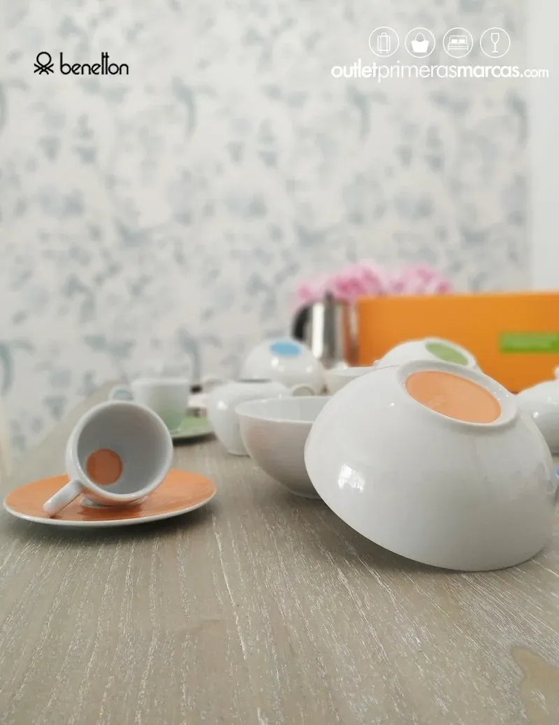 Juego de café BENETTON, con 6 bowls de desayuno. - Imagen 5