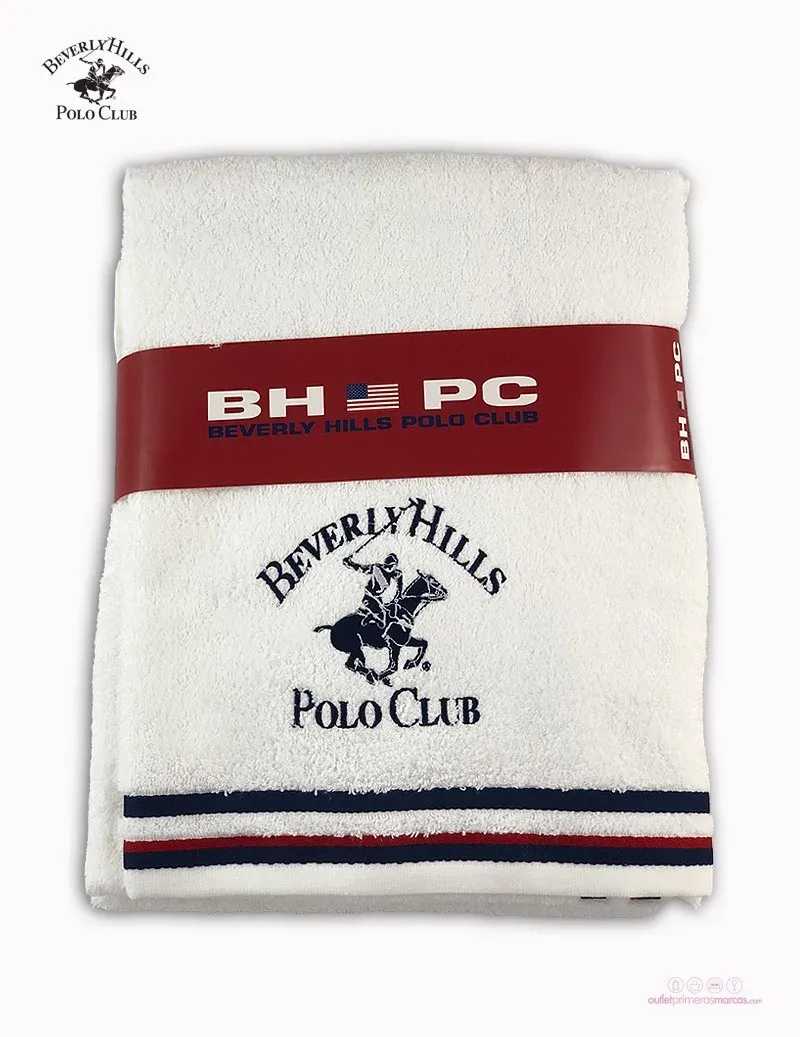 Set 3 toallas Polo Club Beverly Hills. Blancas