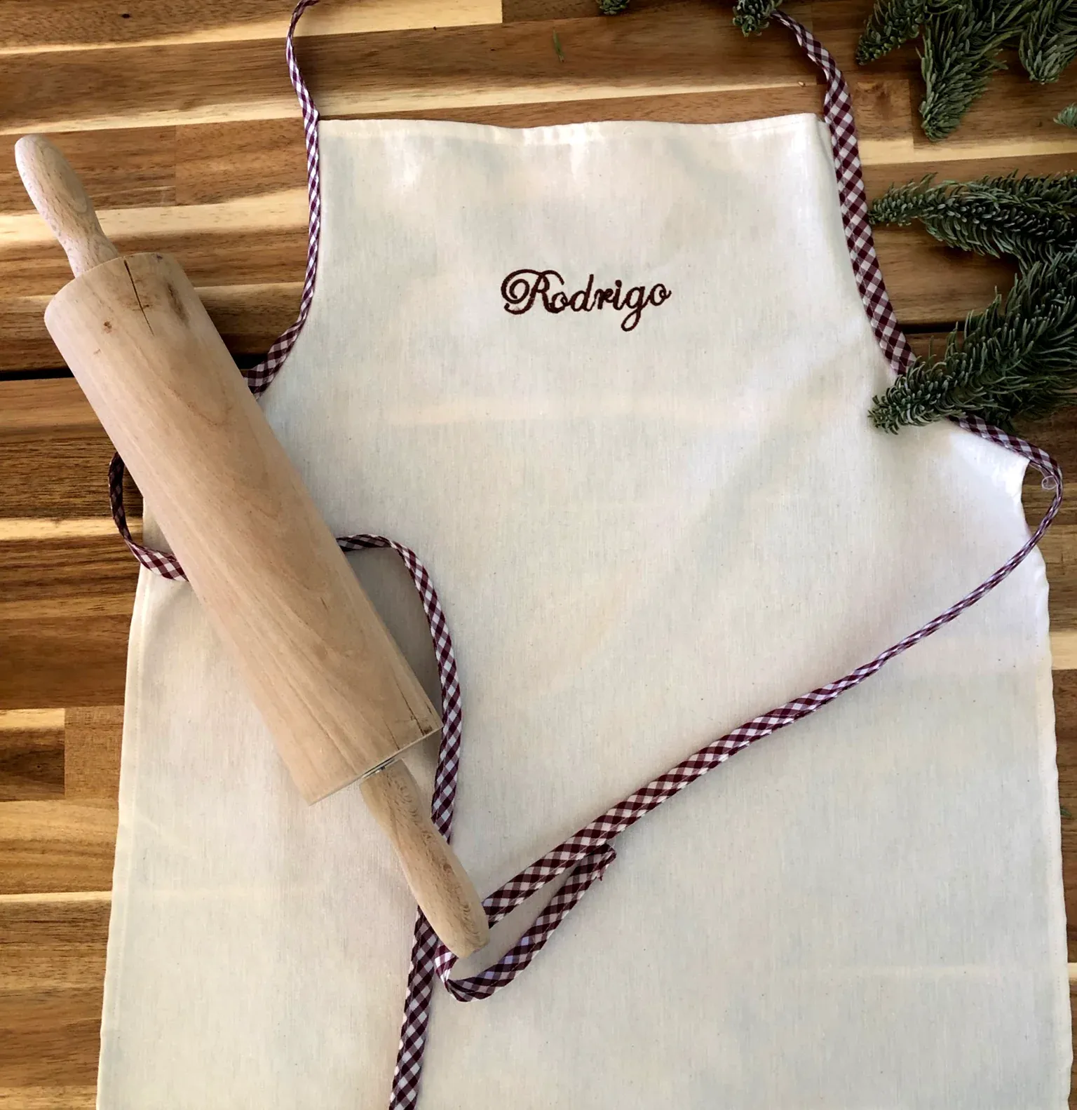 Delantal Minichef Vichy Burdeos