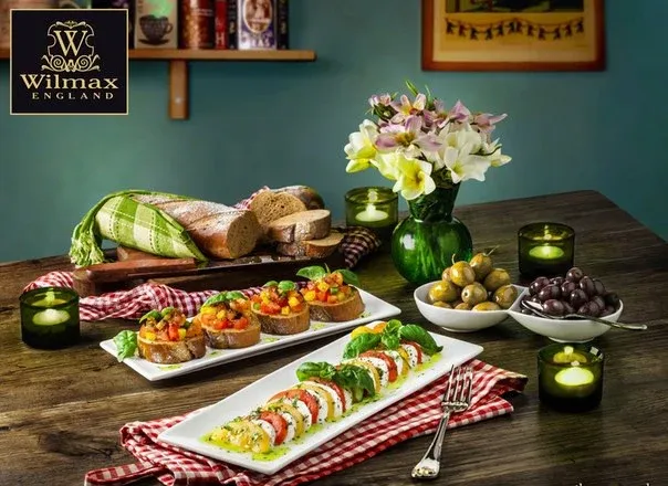 Fuente rectángulo 30*12 cm., blanco, porcelana. - Imagen 3