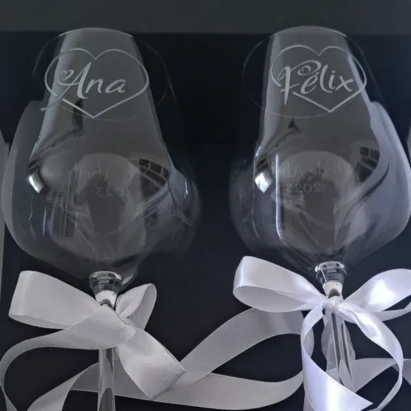 Copas Vino 58cl. con Estuche | Corazón Personalizadas - Imagen 4