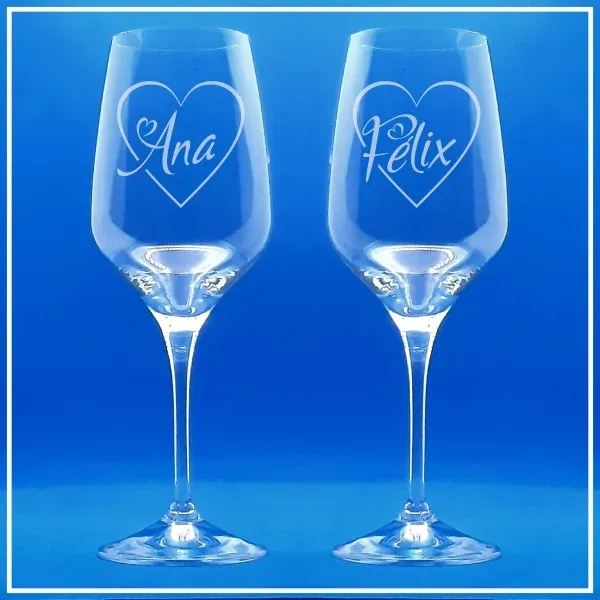 Copas Vino 58cl. con Estuche | Corazón Personalizadas - Imagen 2
