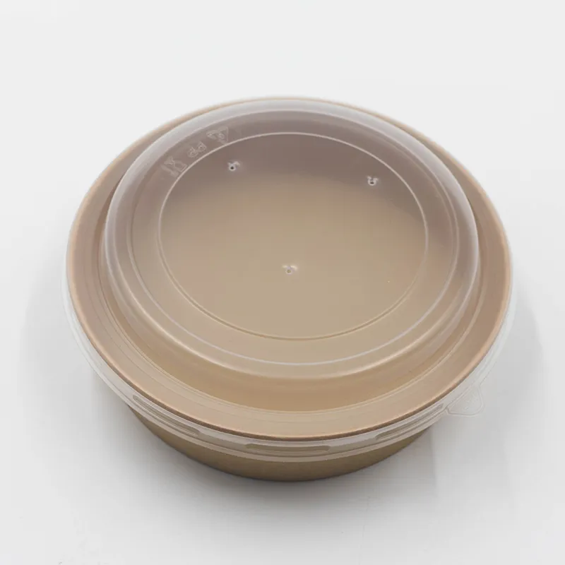 Ensaladeras de cartón para poke 1300ml + tapa microondable