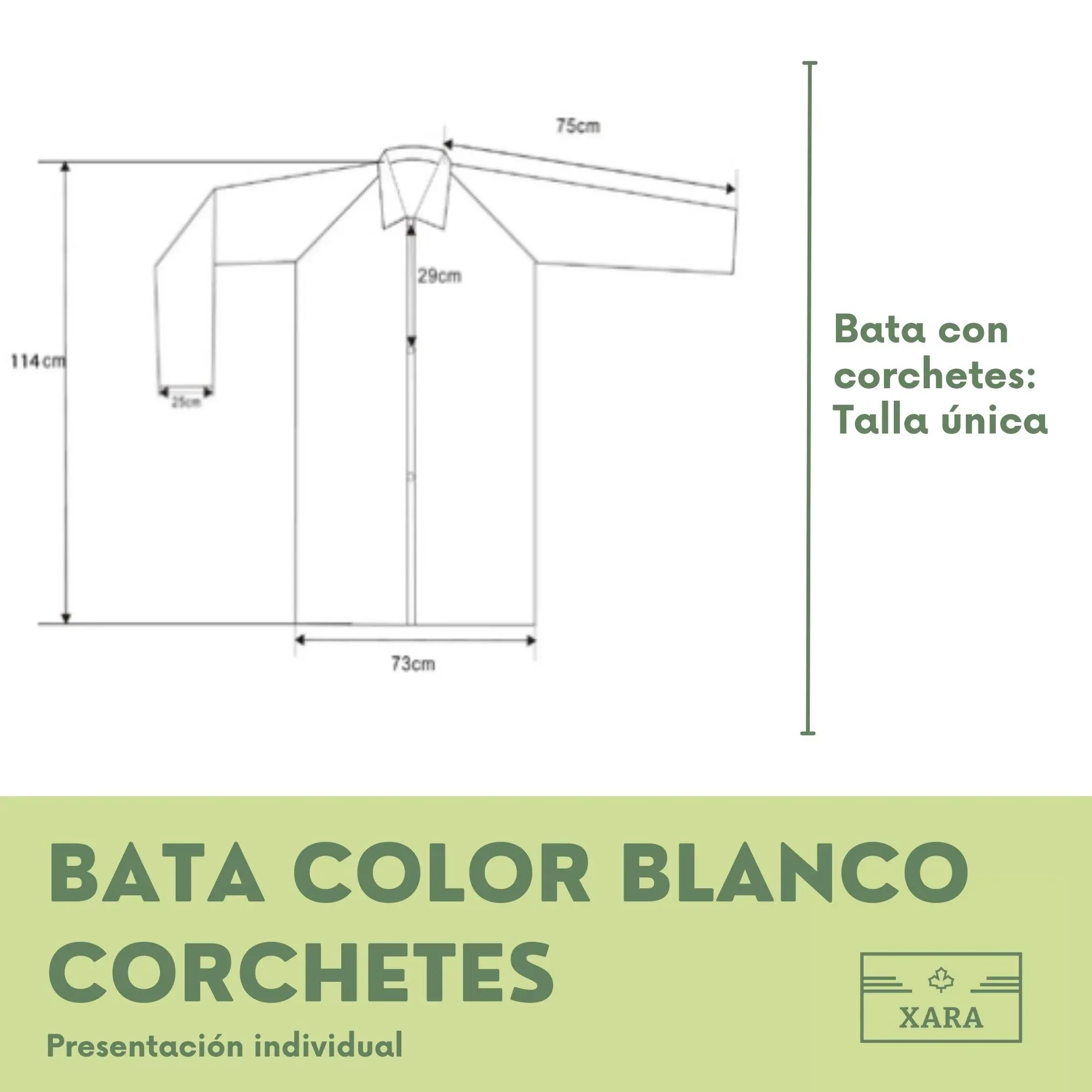 Bata de PE con Cierre de Corchetes - Pack 10 - Imagen 5