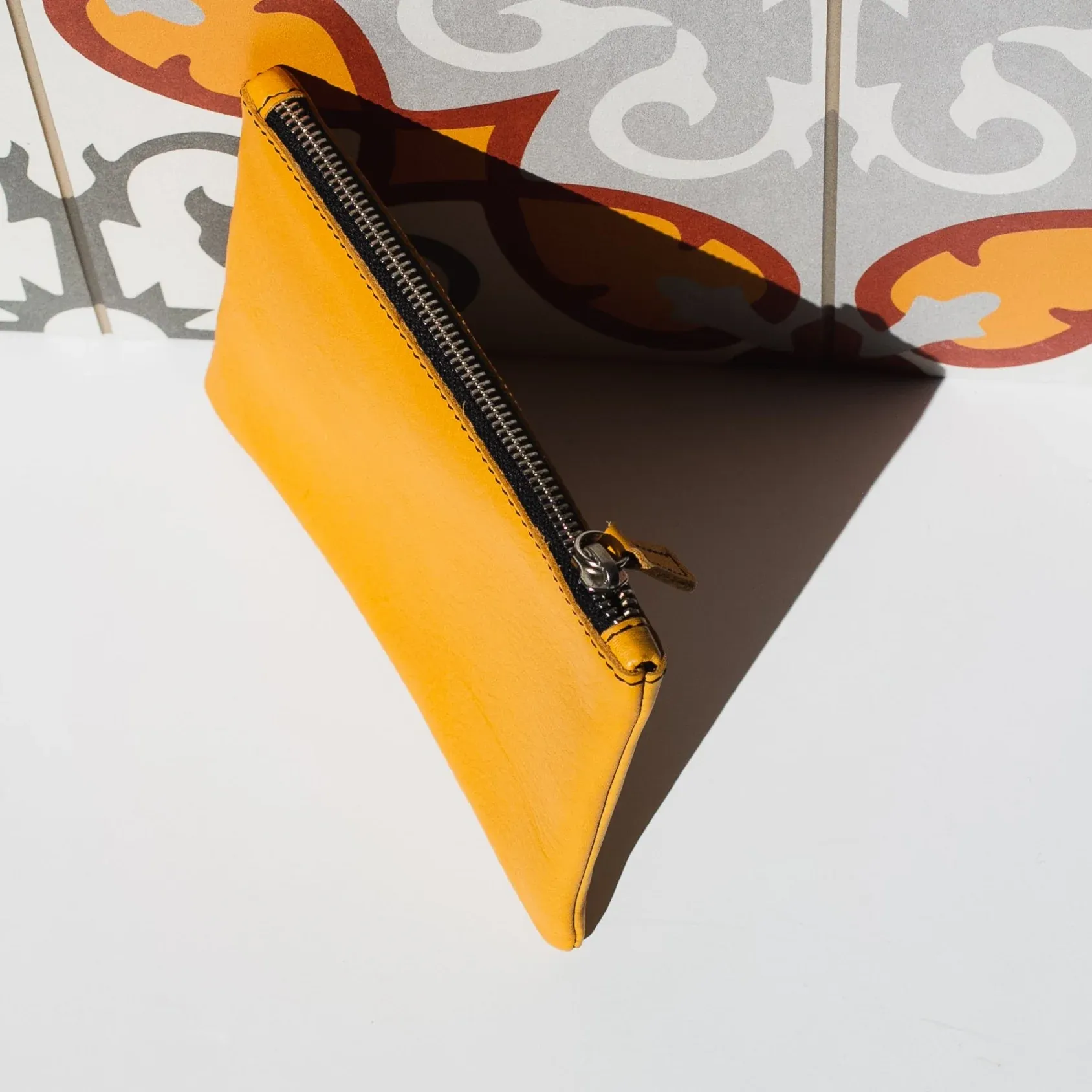 Cartera de cuero amarilla - Imagen 9