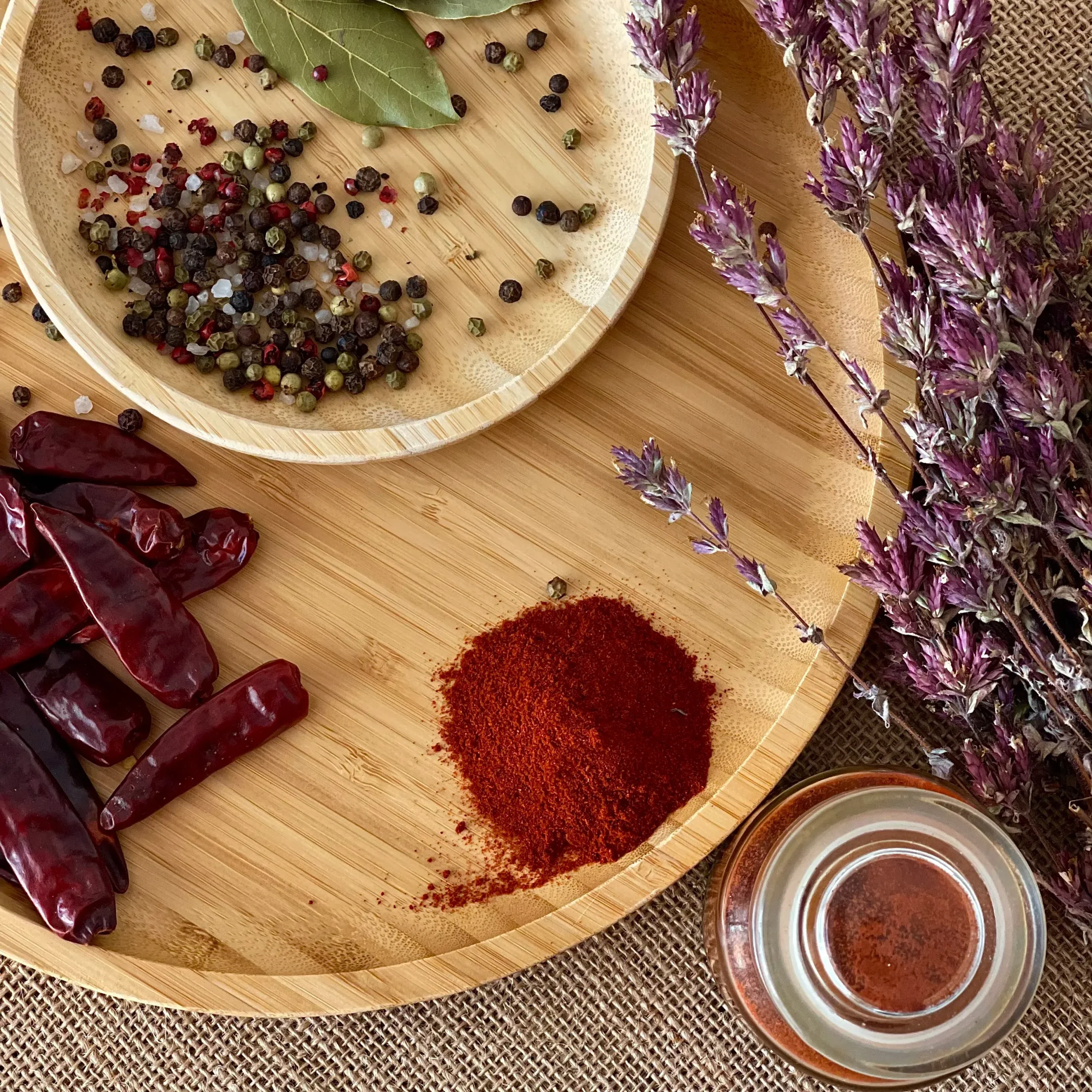 Fuente de bambú, círculo 28 cm. - Imagen 2