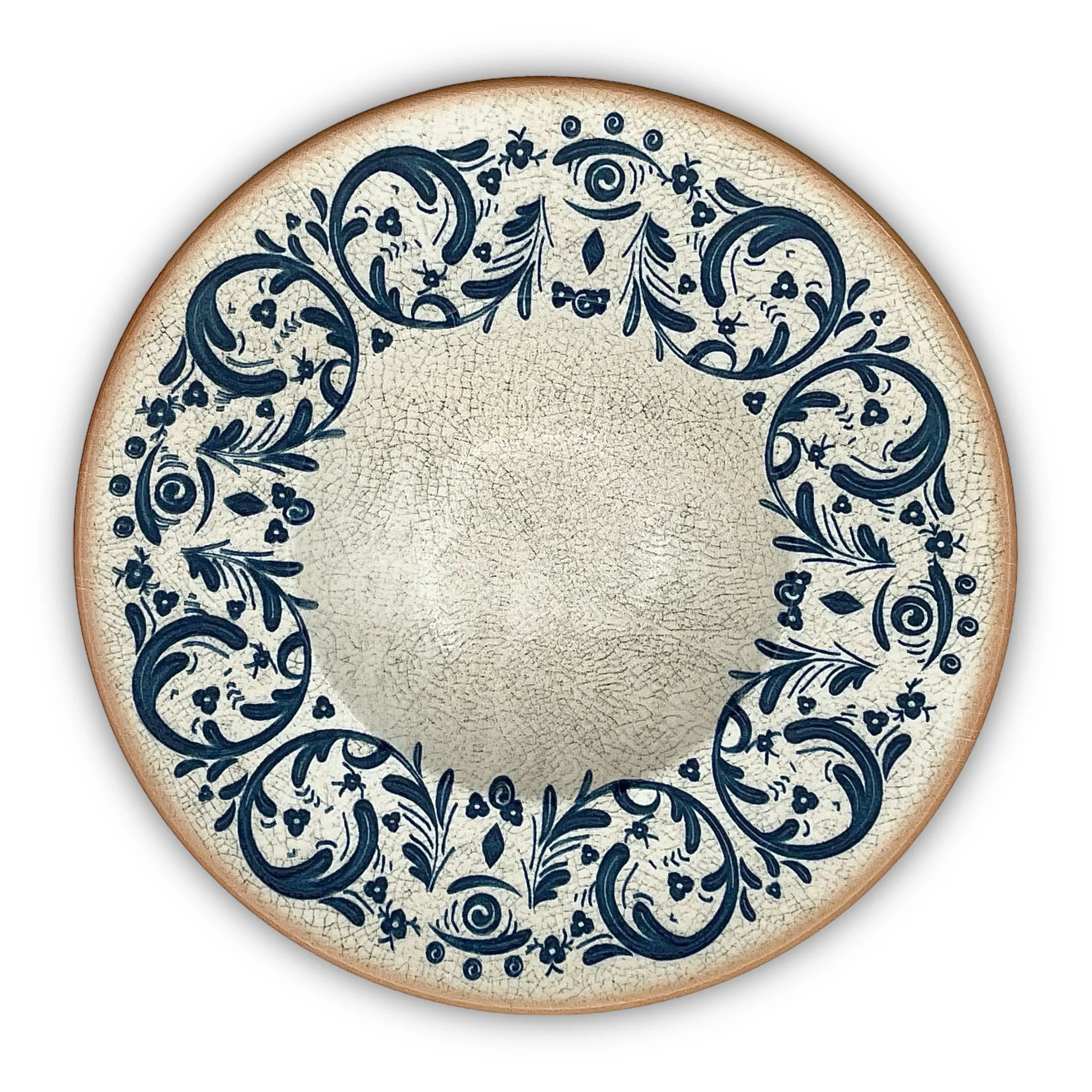 Plato de pasta o rissoto 28 cm., azul, cerámica.