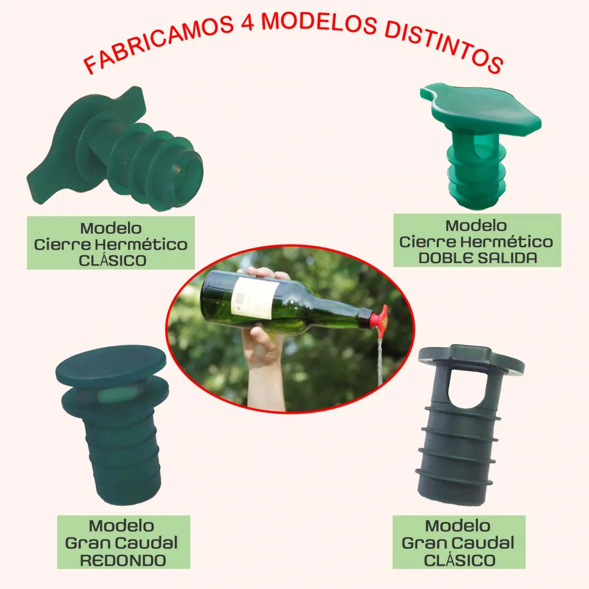 Tapón Escanciador “cierre hermético” Doble Salida - Imagen 3