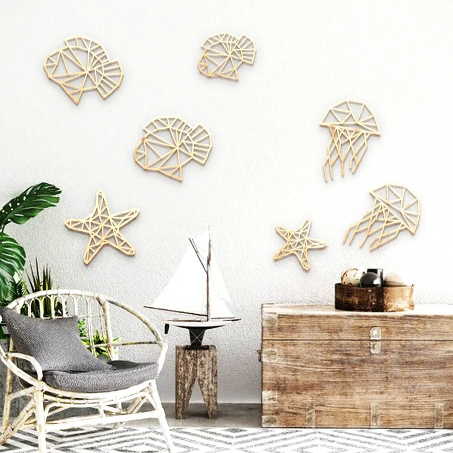 Medusa Marina Relieve en Madera - Imagen 3