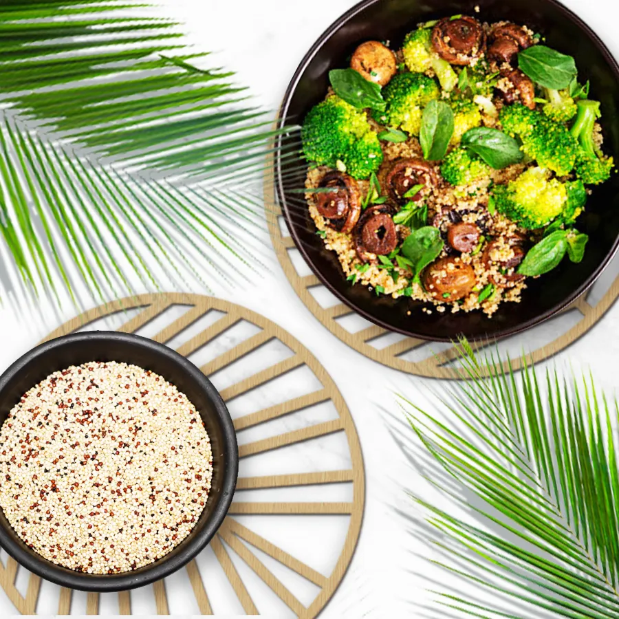 Juego 2 Salvamanteles Palmera Zunca Redondo - Imagen 2