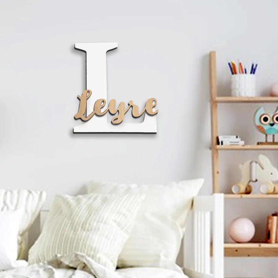 Letra y Nombre Personalizado en Madera para pared - Imagen 4