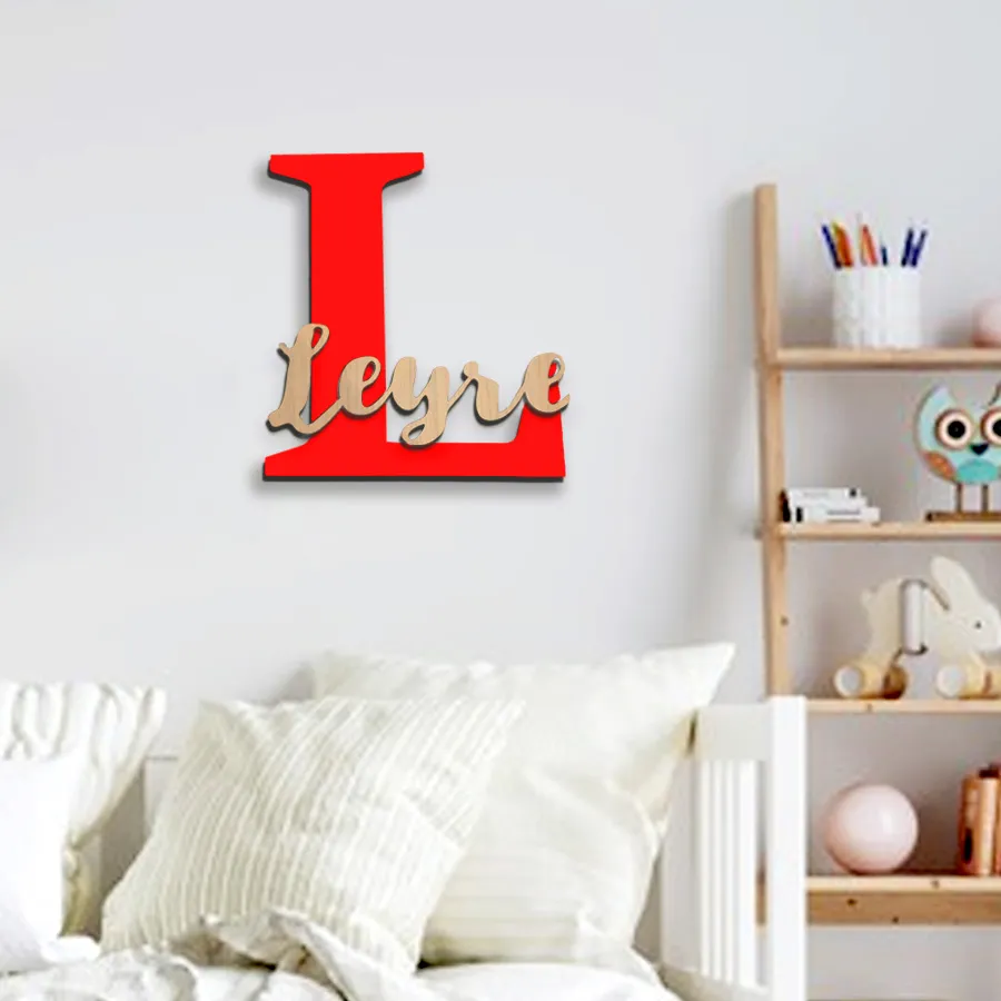 Letra y Nombre Personalizado en Madera para pared - Imagen 2