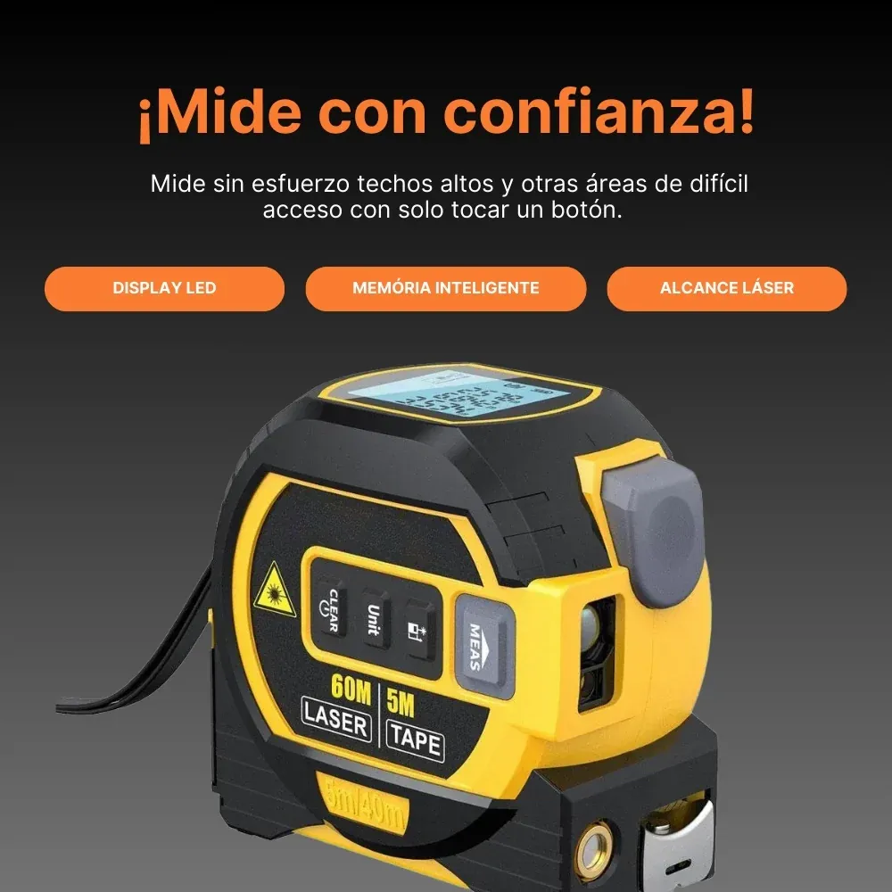 3 en 1 Medidor Laser 40M + Nivel Laser GRATIS - Imagen 2