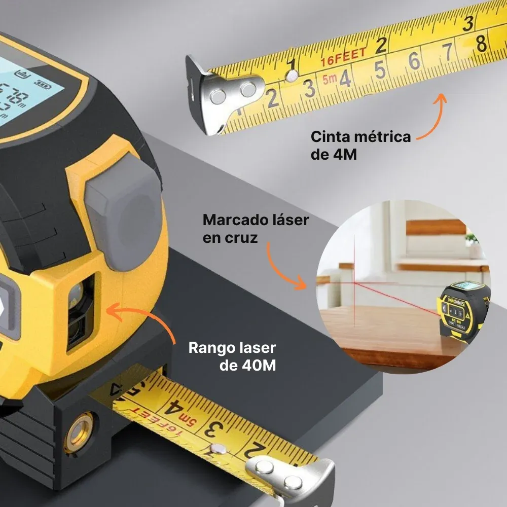 3 en 1 Medidor Laser 40M + Nivel Laser GRATIS - Imagen 3