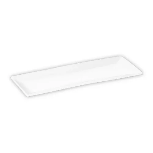 Fuente rectángulo 30*12 cm., blanco, porcelana.