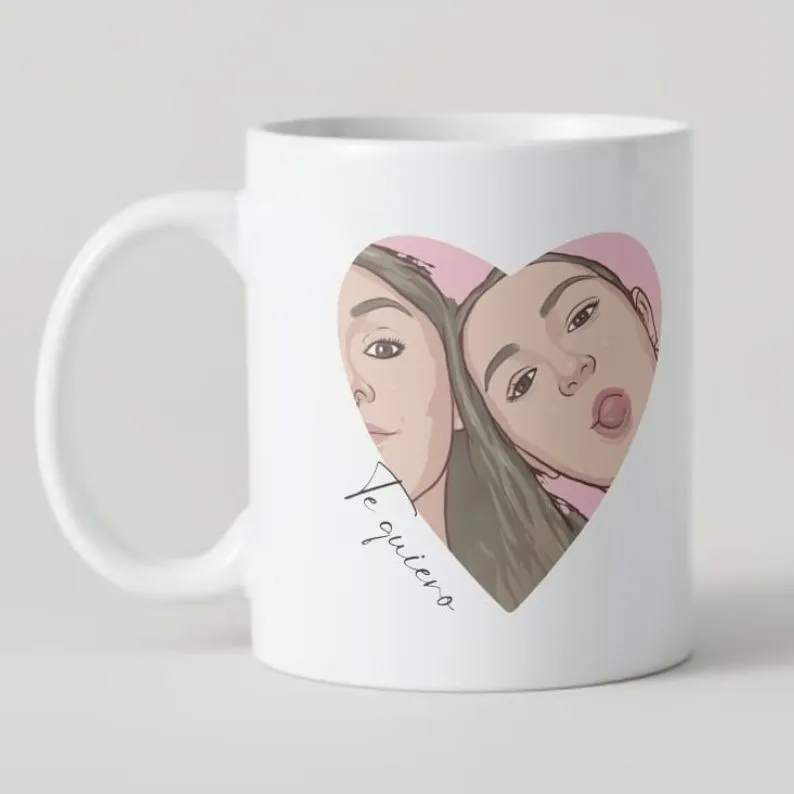 Taza Personalizada con ilustración y nombre ♡