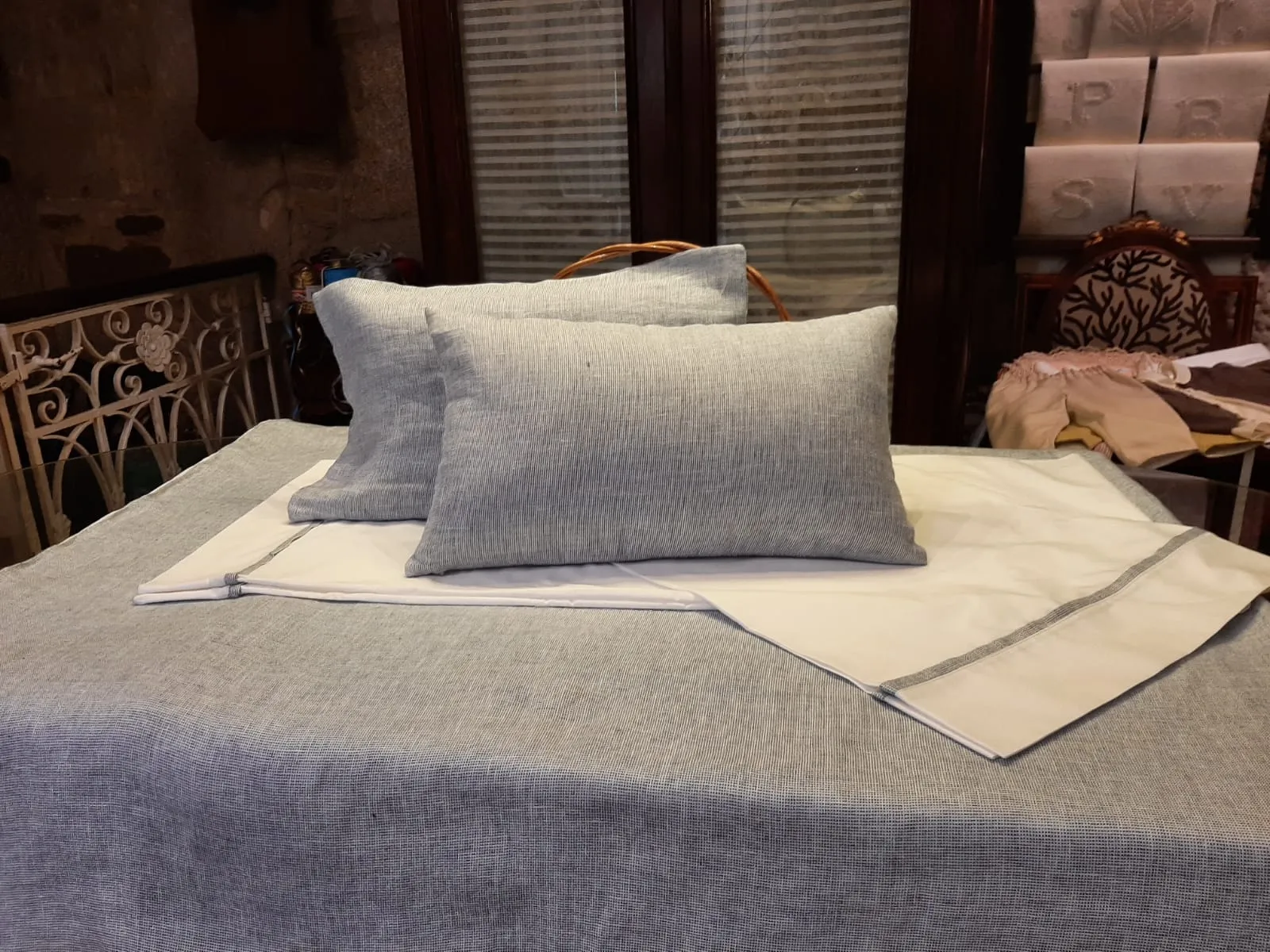 Funda nórdica de lino natural por encargo ( a medida) - Imagen 4