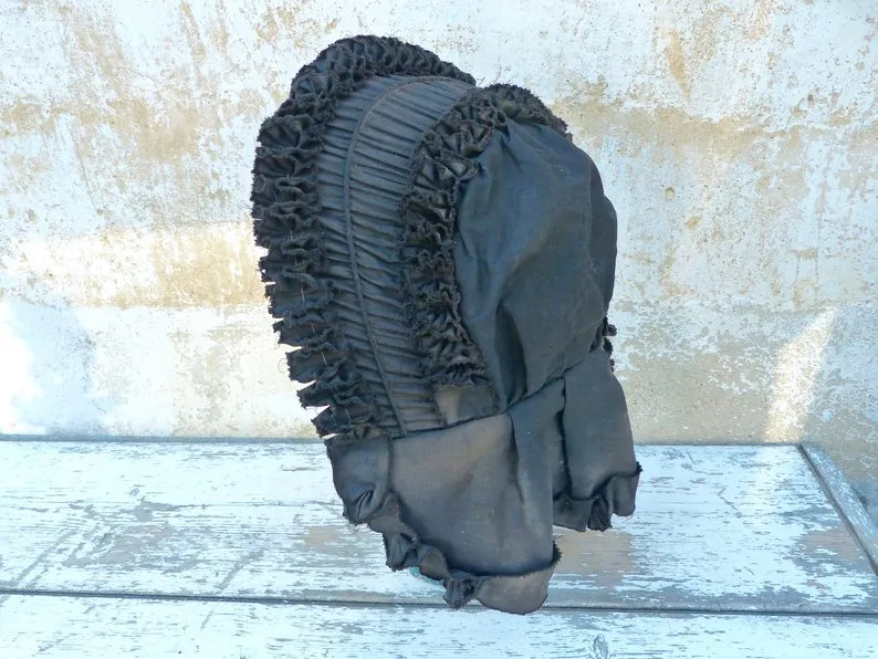 Capota victoriana de luto, 1850