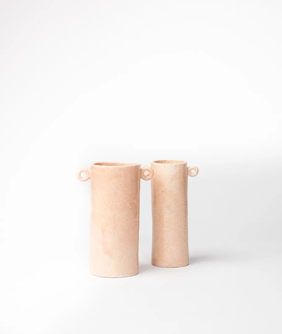 Duo Jarrones Hestia – Rosa Pálido - Imagen 2