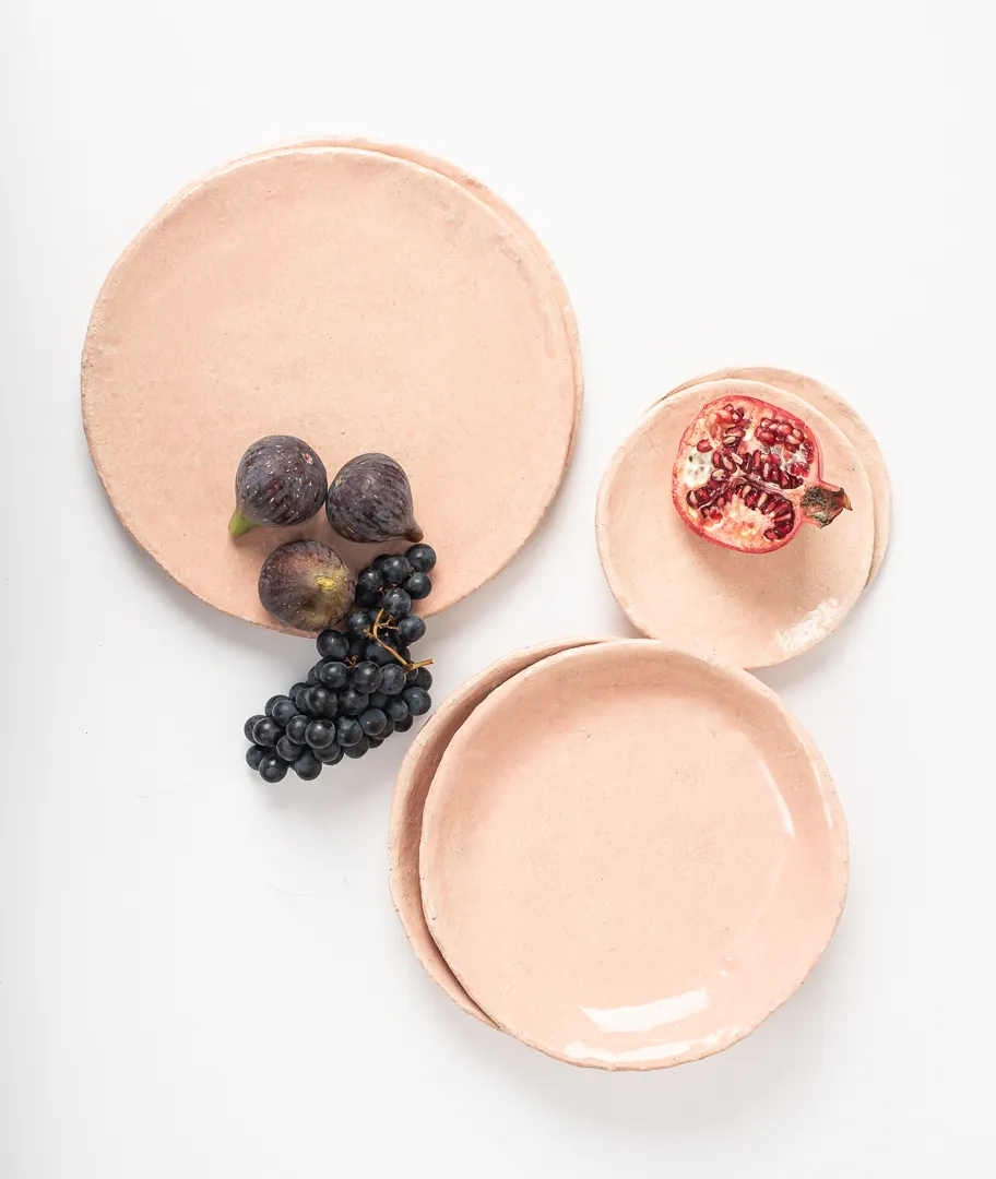 Vajilla Rosa Palido Platera para 2 - Imagen 2