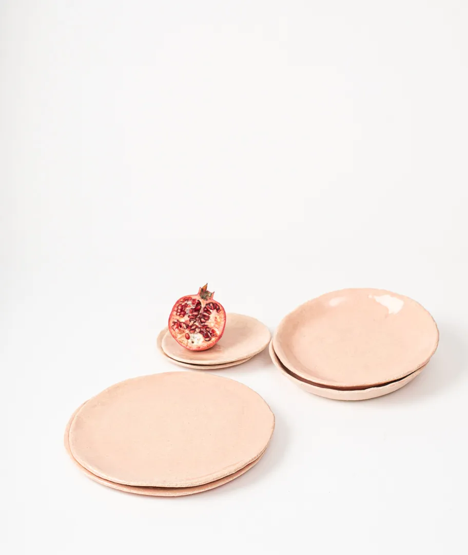 Vajilla Rosa Palido Platera para 2 - Imagen 3