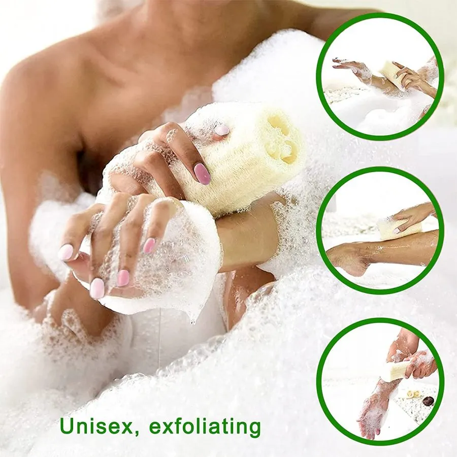 Esponja Luffa de Orgánico Biodegradable Loofah Natural 10cm 7.5cm Ducha Loofah Exfoliante Esponja de Lufa Para Lavado de Ducha y Limpieza de Cocina - Imagen 2