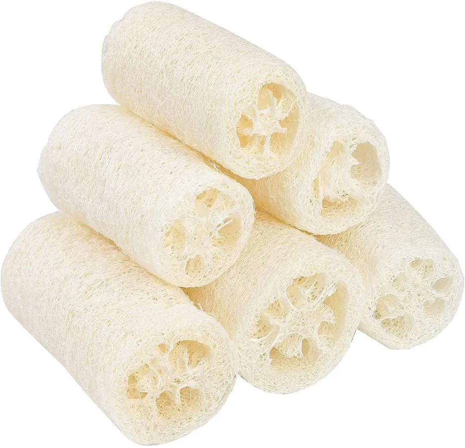 Esponja Luffa de Orgánico Biodegradable Loofah Natural 10cm 7.5cm Ducha Loofah Exfoliante Esponja de Lufa Para Lavado de Ducha y Limpieza de Cocina