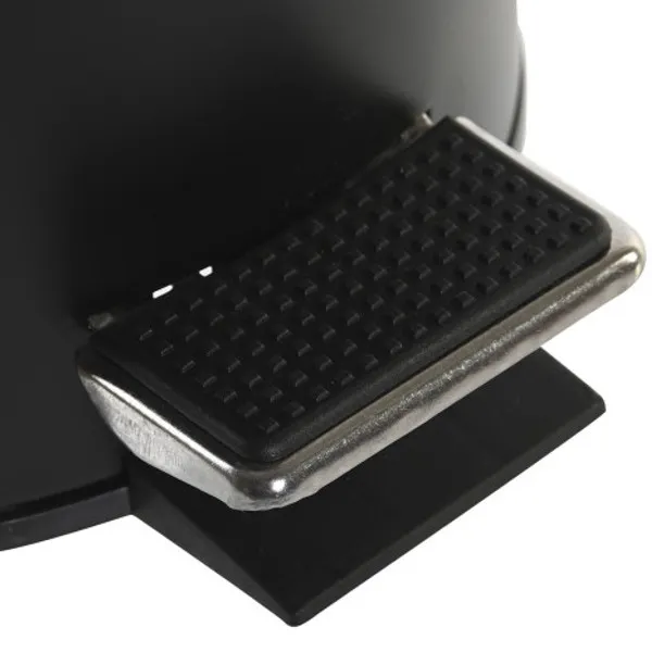 Papelera metal – inox 3L Negro - Imagen 3