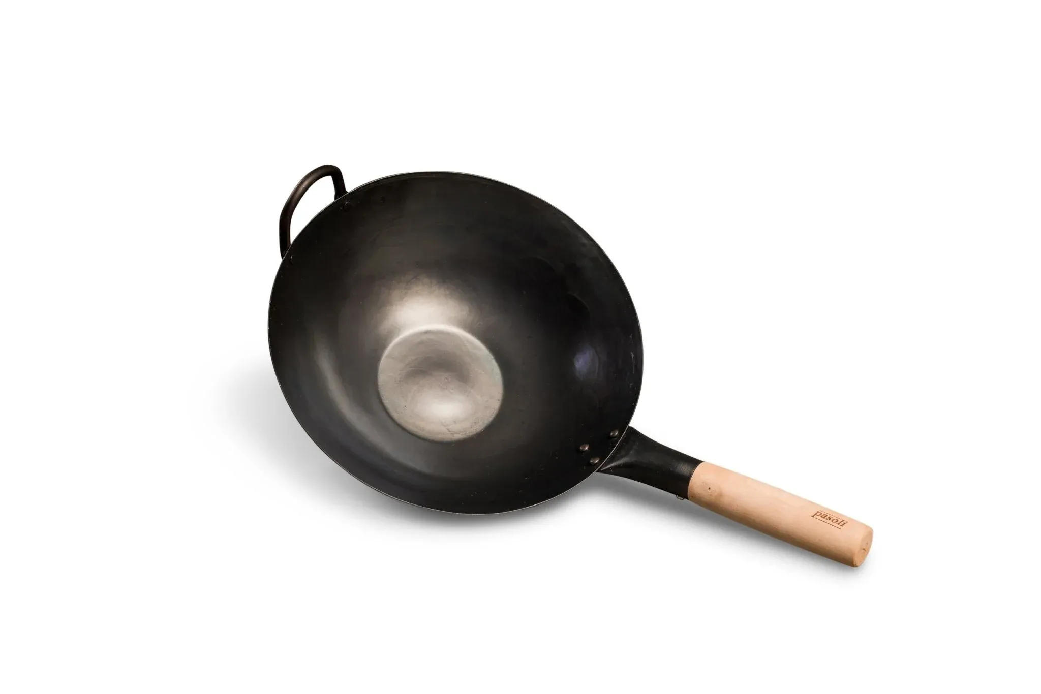 Wok pasoli de cocción plana - Wok de acero al carbono para todo tipo de estufas
