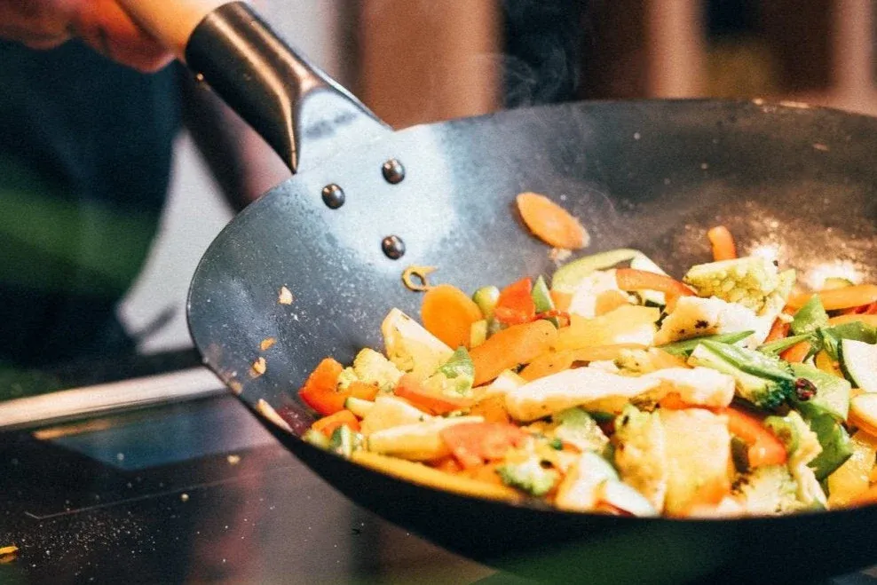 Wok pasoli de cocción plana - Wok de acero al carbono para todo tipo de estufas - Imagen 3