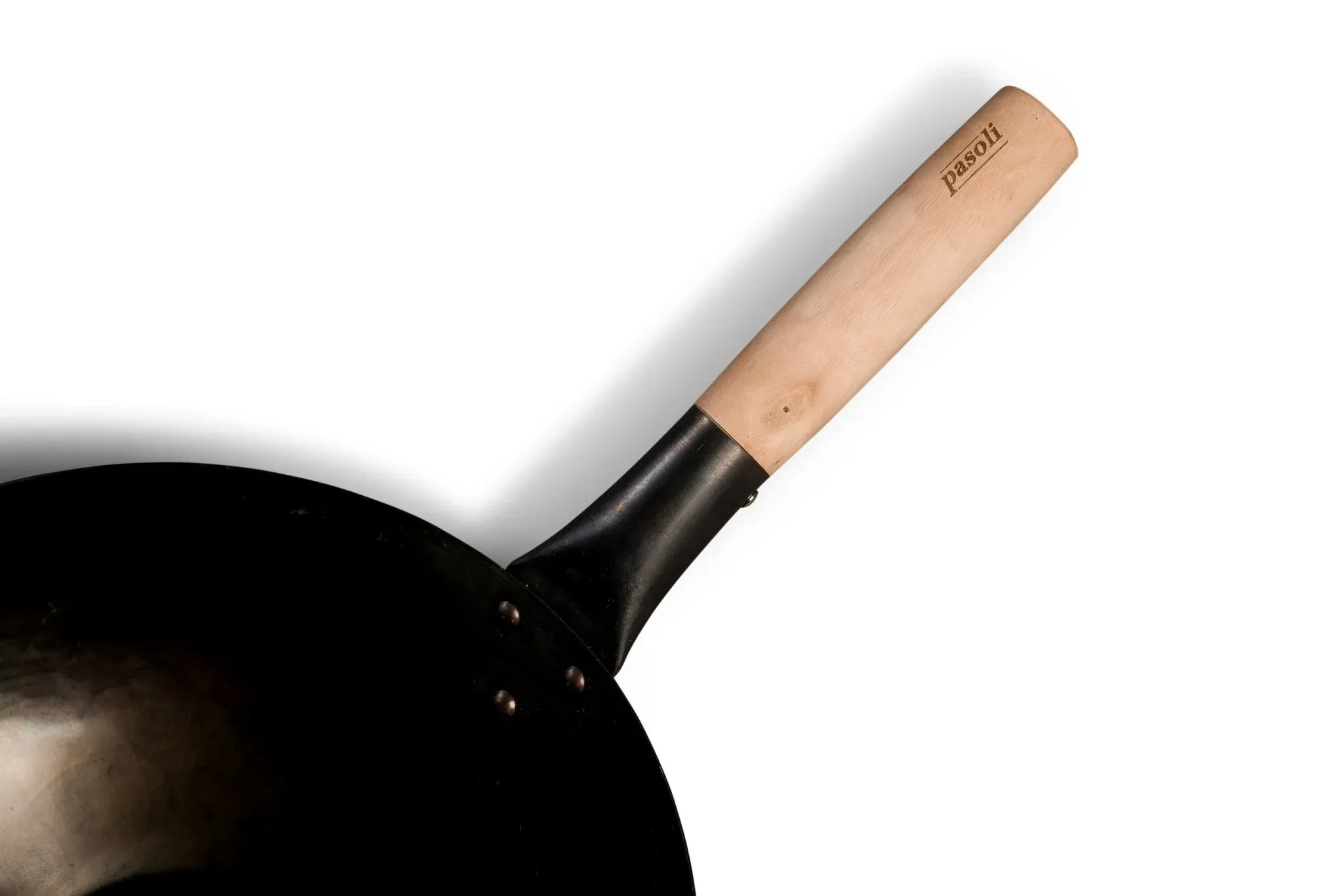 Wok pasoli de cocción plana - Wok de acero al carbono para todo tipo de estufas - Imagen 5